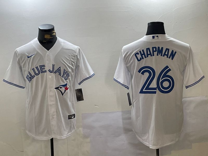 Men Toronto Blue Jays #26 Chapman White Game Nike 2024 MLB Jersey style 1